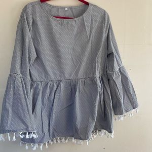 Polka Dot top with tassels